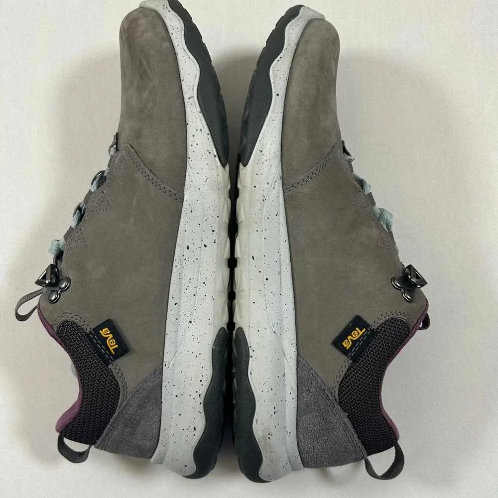 Teva Arrowood WP Hiking Shoes Womens 10 Gray Purple Waterproof Leather 1014566‎